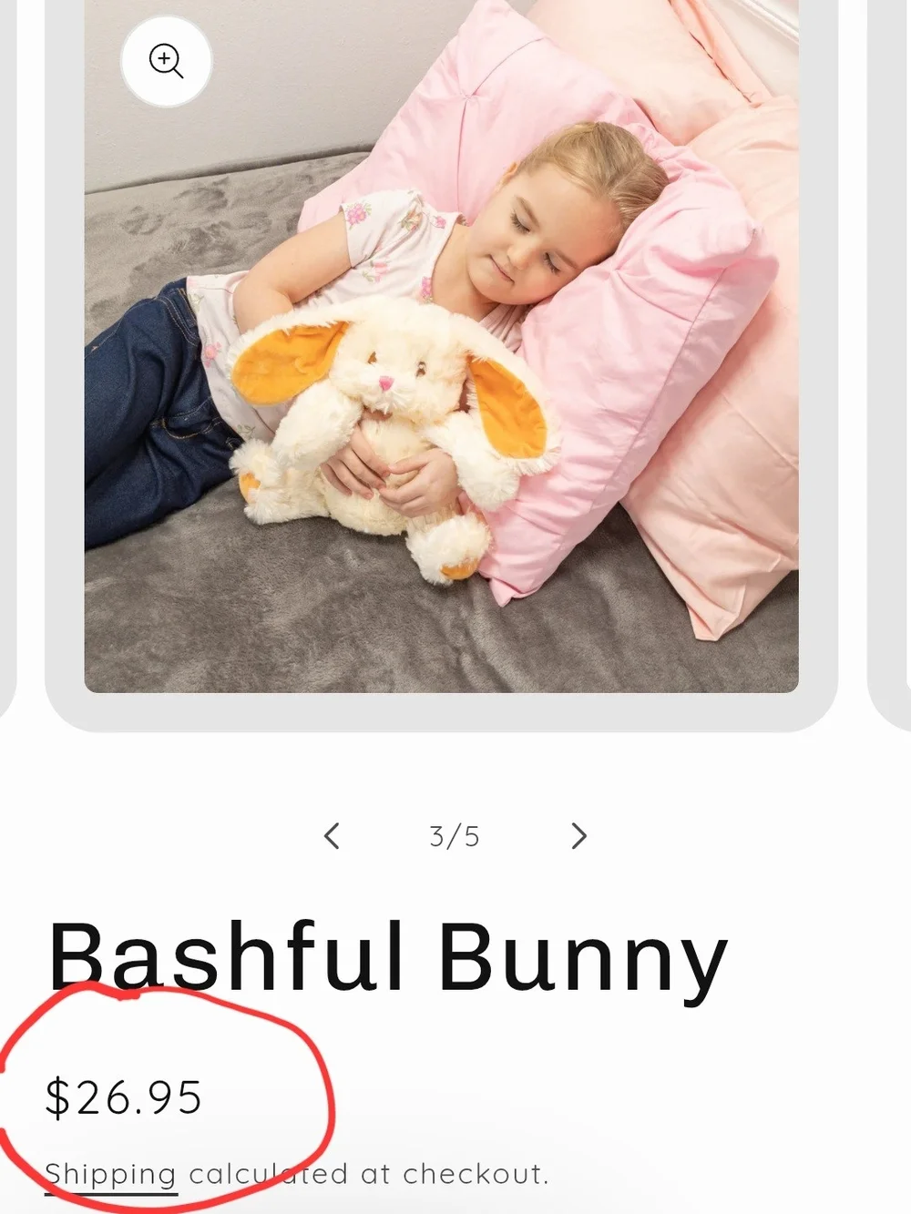 Warm Pals Bashful Bunny Microwavable Or Freezer Creme Orange Lavender 8.5